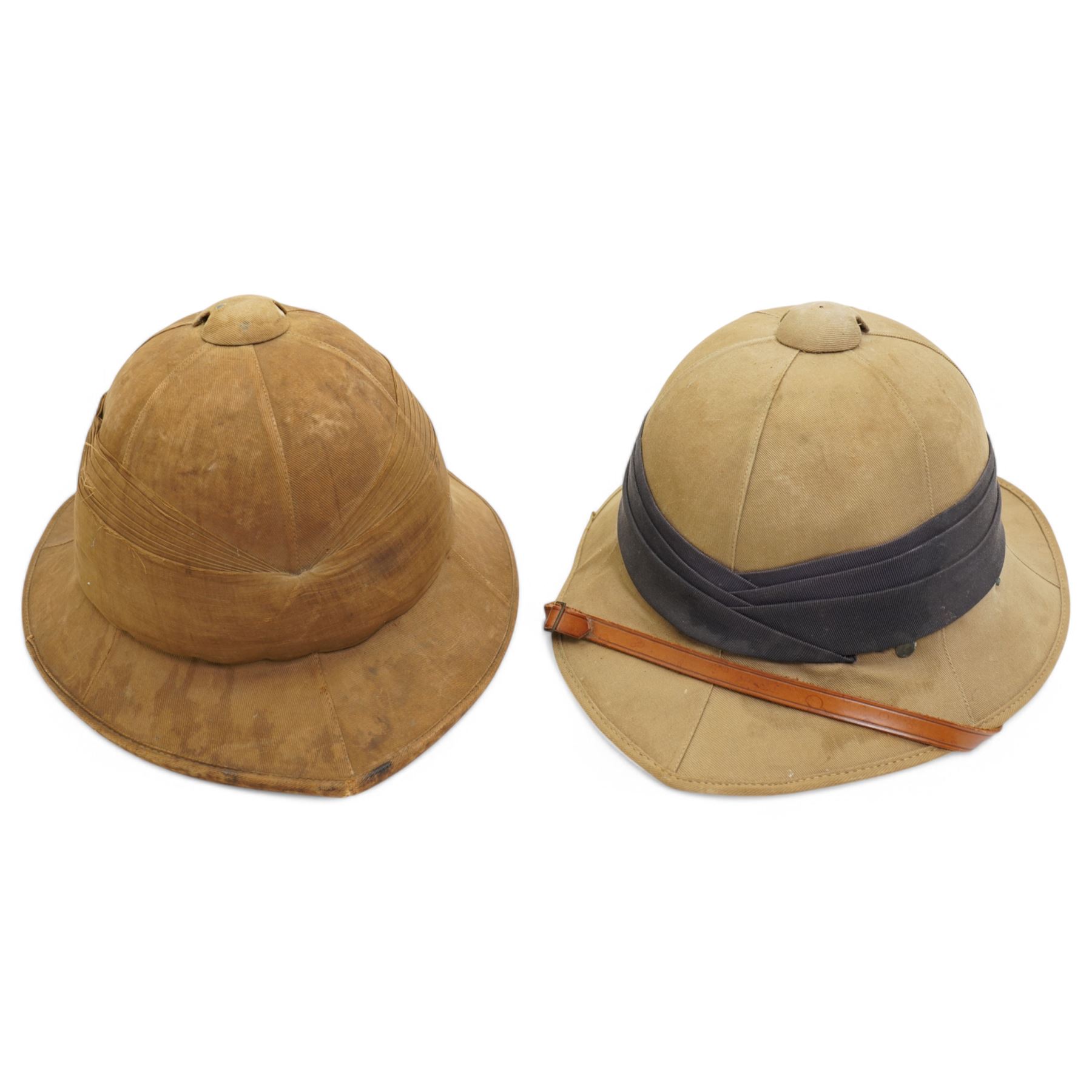 20th century military issue solar topee and one other (2)