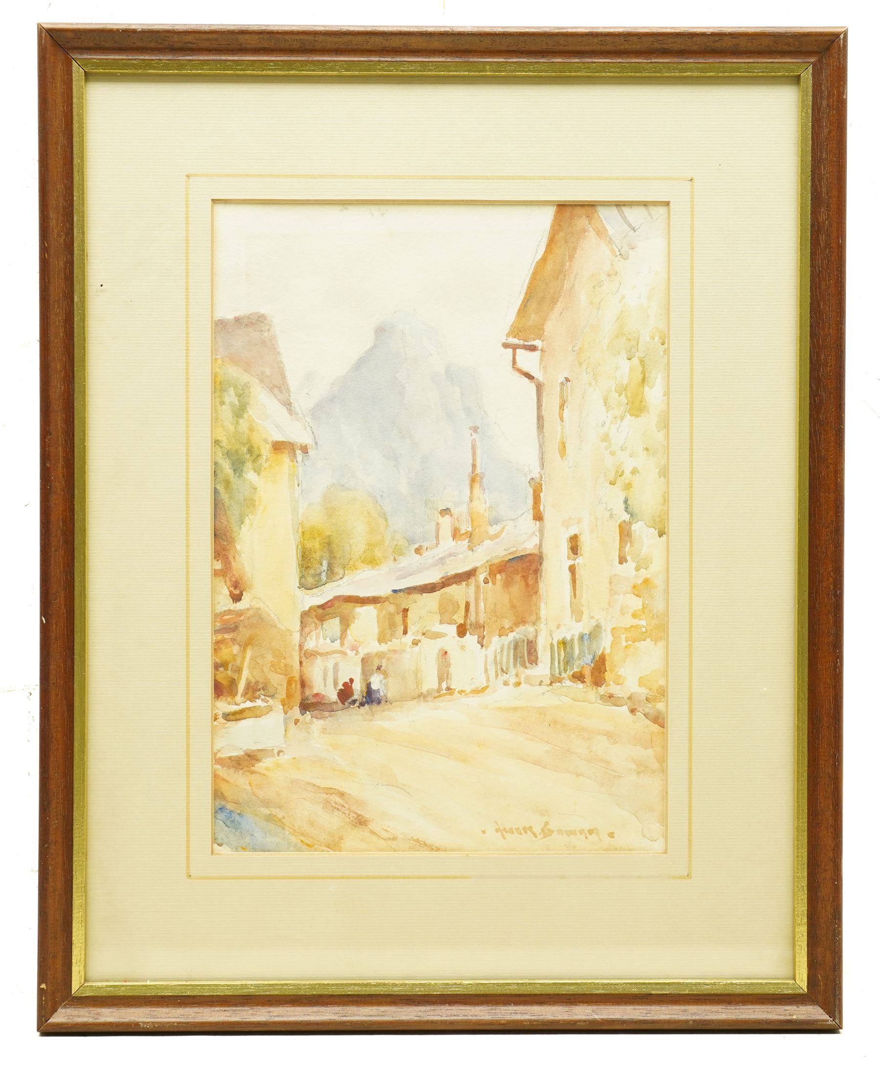 Owen Bowen (Staithes Group 1873-1967): Italianate Landscape, watercolour signed 27cm x 19cm