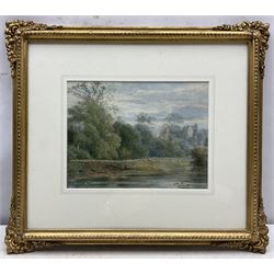 Myles Birket Foster RWS (British 1825-1899): Figures near Tintern Abbey, watercolour signed with monogram 17cm x 22cm 
Provenance: private collection, purchased James Alder Fine Art, Hexham