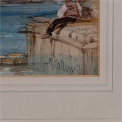 William Callow RWS (British 1812-1908): Boats at Mykonos - Greece, watercolour signed, Christie's label verso 24cm x 33cm