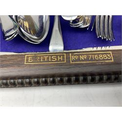 Dahlia Cabinet cutlery box with part canteen of cutlery to include Viners, and another canteen of Sheffield silver-plate cutlery for six