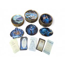 Thirty-six limited edition Hamilton Collection sci-fi themed collectors plates, comprising...