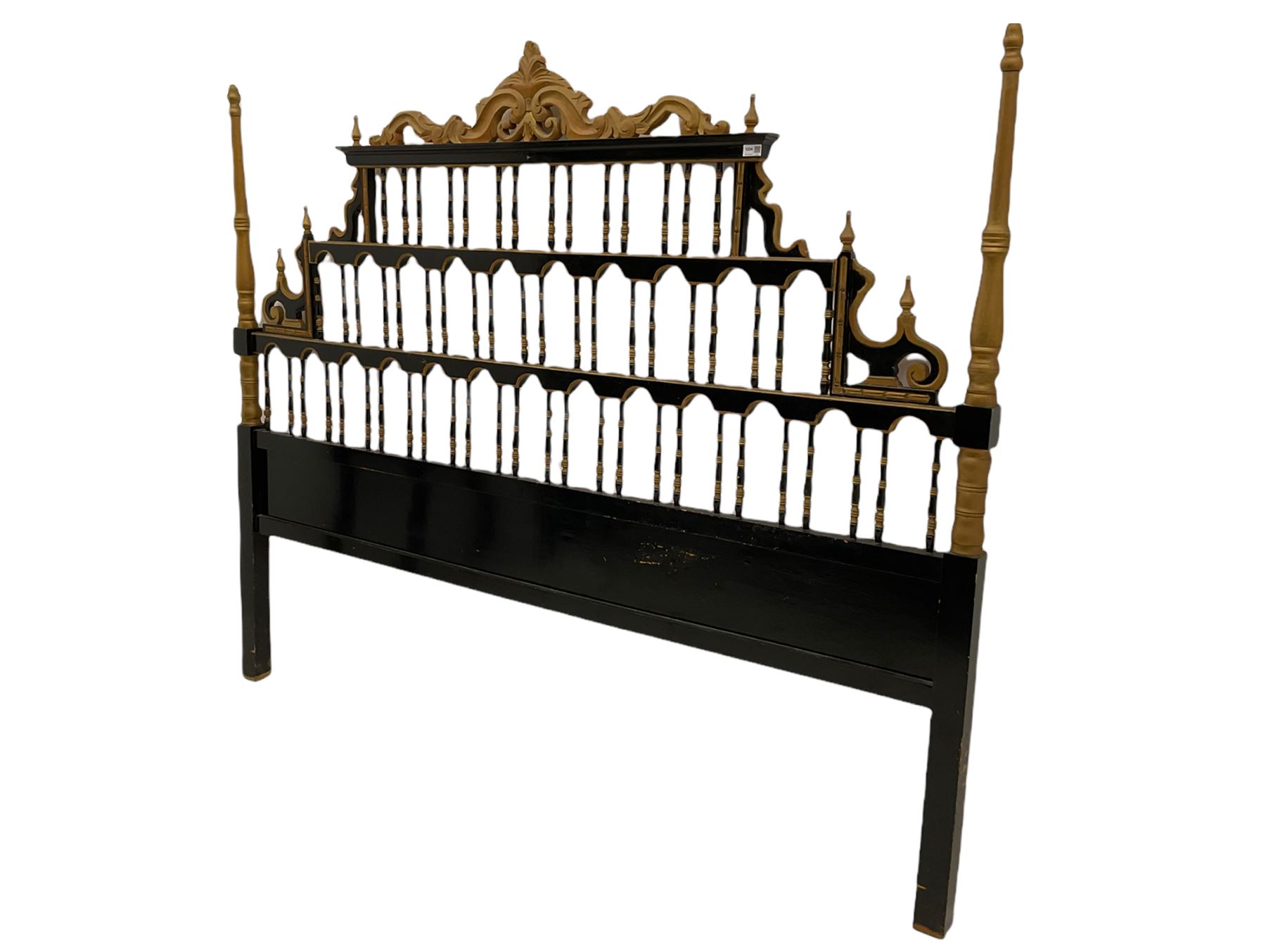 Large Spanish style pagoda headboard