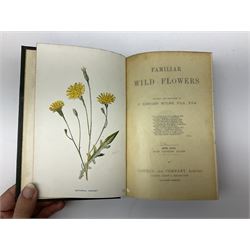 Hulme, F. Edward; 'Familiar Wild Flowers' with coloured plates, five volumes, together with Hulme, F. Edward; 'Familiar Garden Flowers' described by Shirley Hibberd with coloured plates, five volumes, each with coloured title labels 