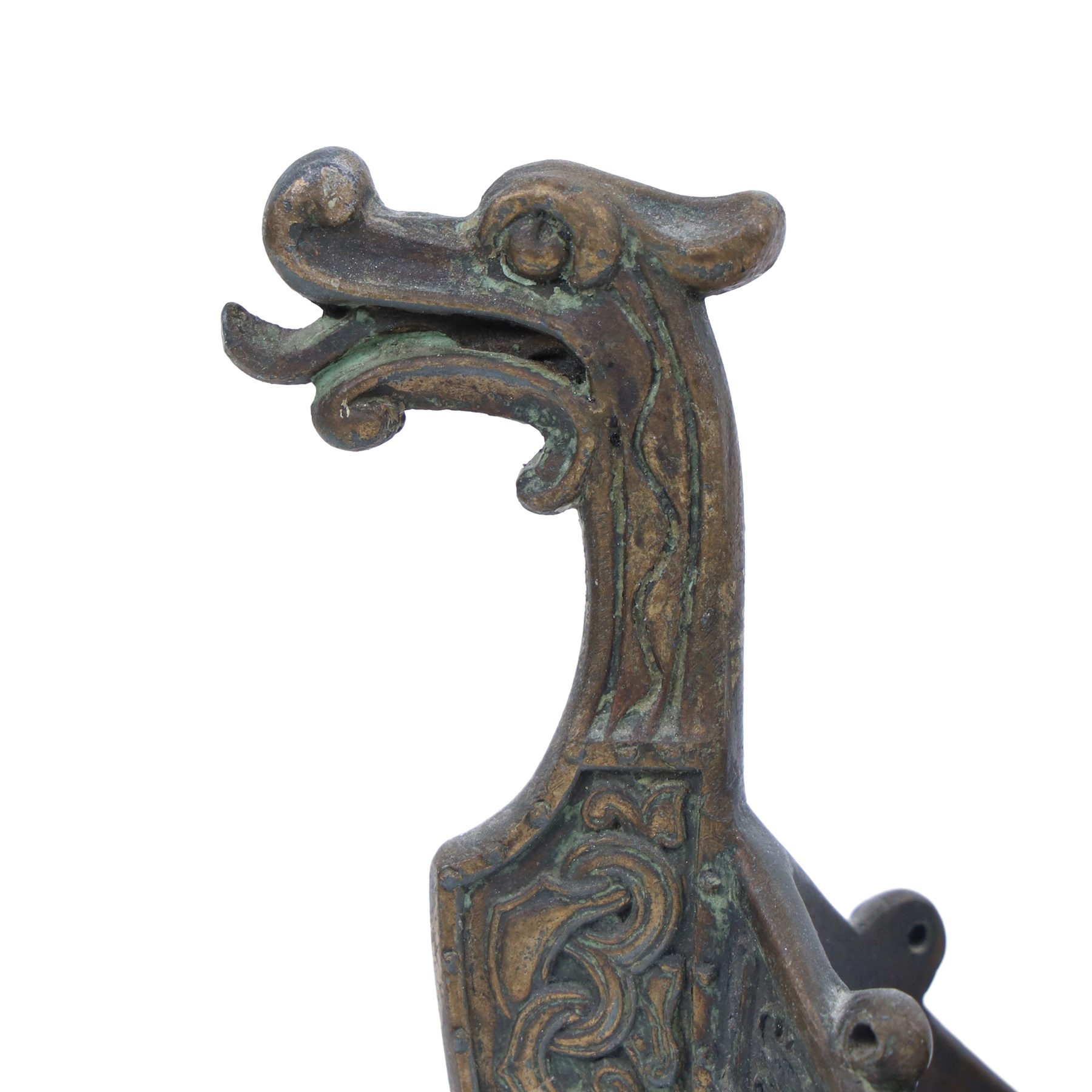 Danish viking ship, in the manor of Edward Aagaard, upon a wooden stand, marked Denmark to the bow of the ship, L41cm 