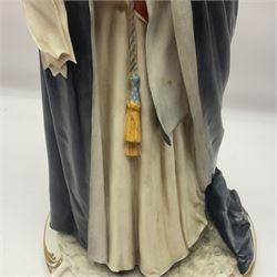 Capodimonte figure, modelled as HRH Queen Elizabeth II, with impressed mark to base, H38cm