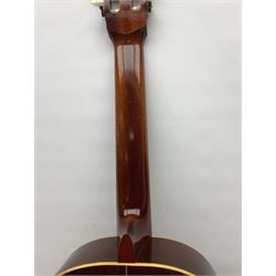 Harmony Model H6360 acoustic guitar in mahogany with spruce top, L103cm overall; and 1970s B&M (Barnes & Mullins) Concert Grande acoustic guitar, L101.5cm overall; each in hard carrying case (2)