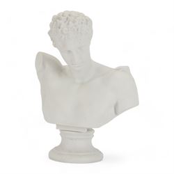19th century style Parian bust of Hermes
