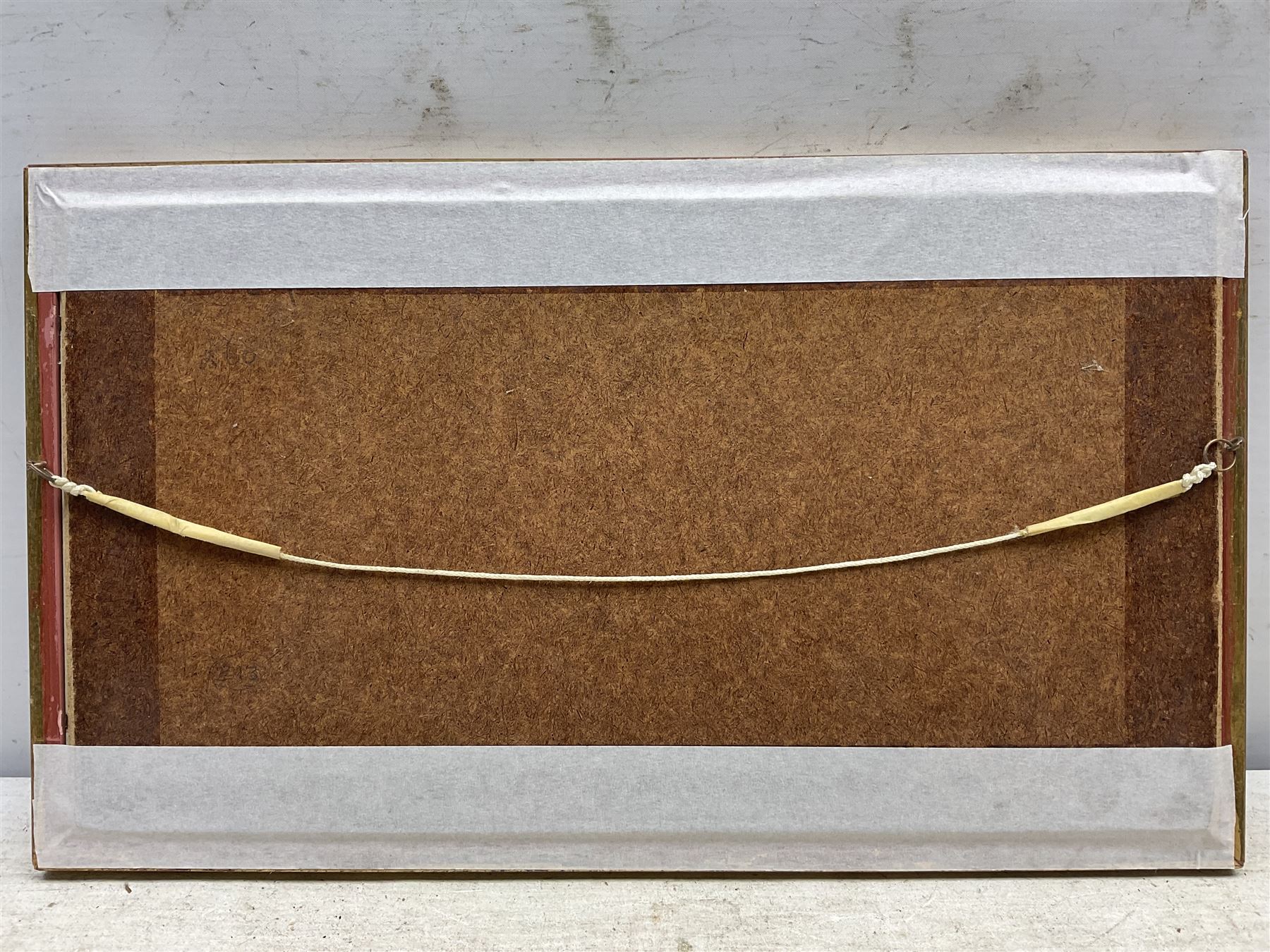 Robert Leslie Howey (British 1900-1981): Shipping in the Estuary, watercolour heightened with white signed 12cm x 33cm 