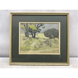 David Russell Anderson RSW (Scottish 1884-1976): Wooded Landscape, watercolour signed 22cm x 28cm