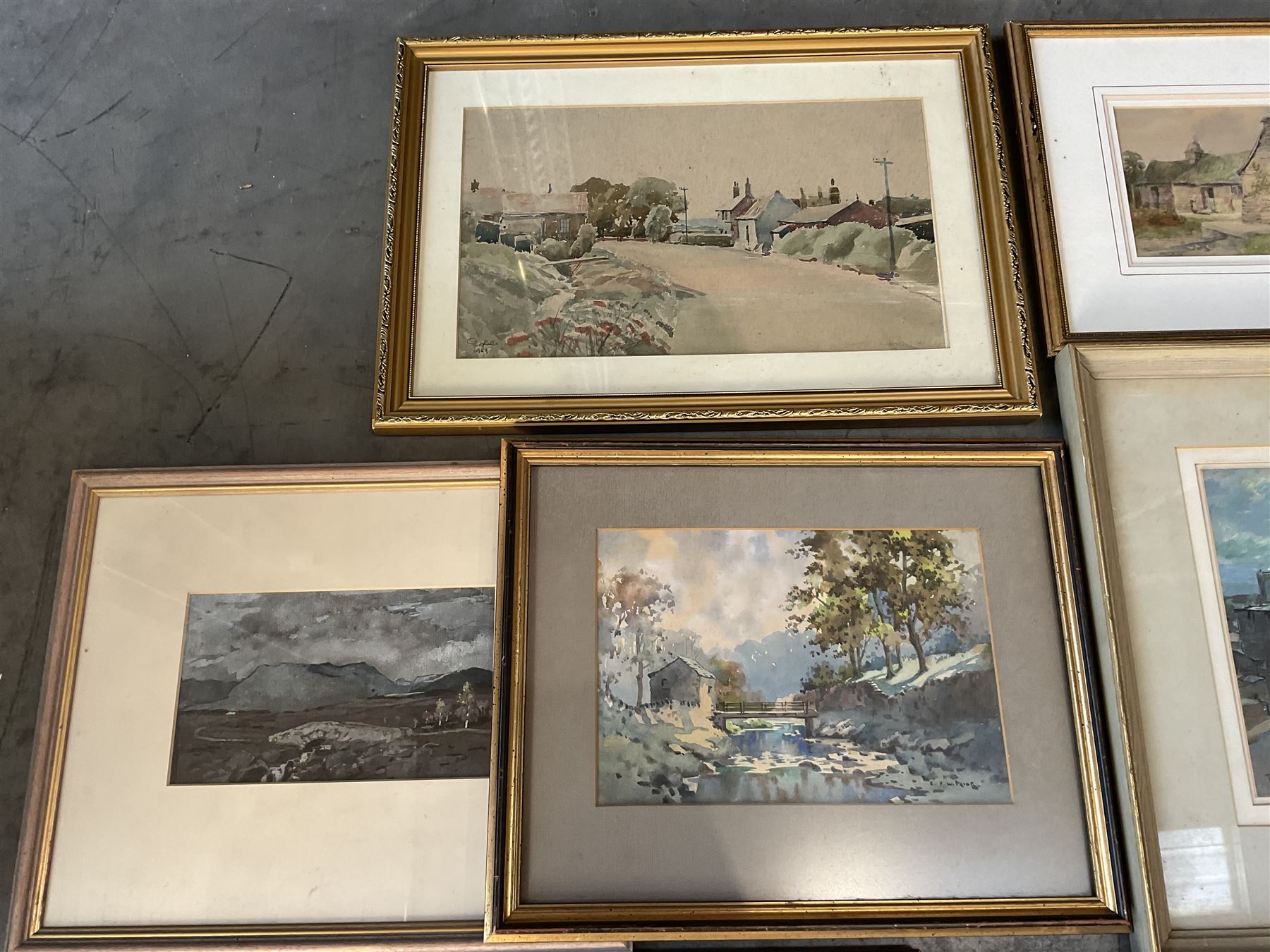 Collection of principally early 20th century watercolours, artists including Joseph Pighills, Peace Sykes, David Muirhead, EJW Prior, Walter Eastwood, George Edward Alexander, John Arthur Dees, Willie Stephenson, John Smith Atherton, David Russell Anderson, etc (13)