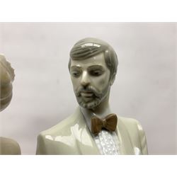 Lladro figure, An Evening Out, modelled as a man and women in evening dress, no 5540, year issued 1988, year retired 1991, H32cm