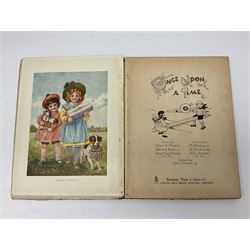 Three Childrens books, comprising Father Tuck's Once Upon a Time and two french books by Hachette et Cie, together with a folder of Ours The Magazine of Reckitts