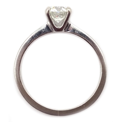  18ct white gold single stone diamond ring, hallmarked approx 0.6 carat  
