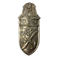WW2 German Narvik shield dated 1940