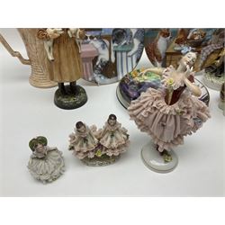 Royal Doulton figure Lambing Time HN1890, Royal Doulton Welsh Corgi HN2558, together with other figures and collectables