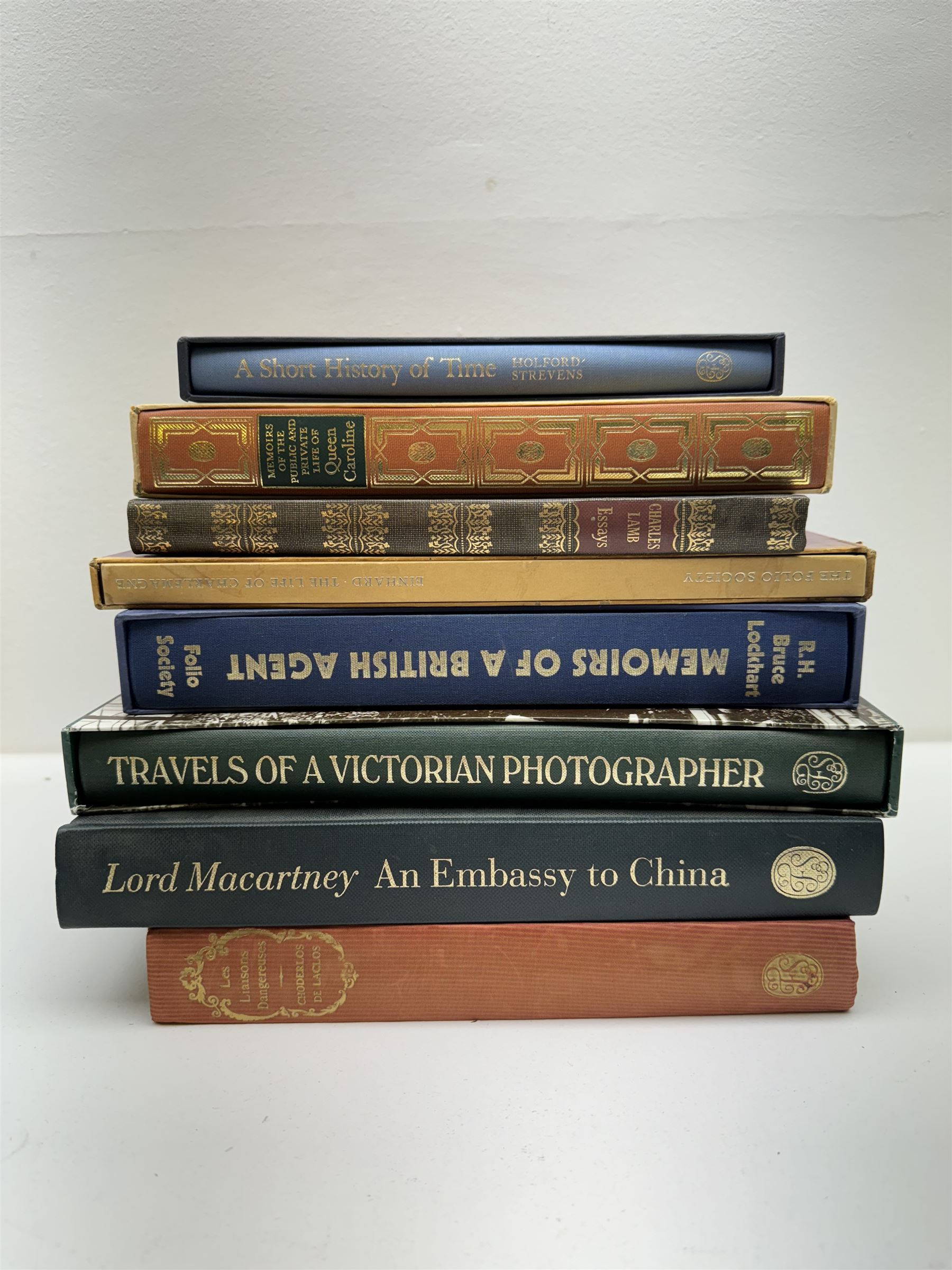 Folio Society; twenty six volumes, including A Short History of Time, Memories of a British Agent, The Worlds of John Aubrey etc