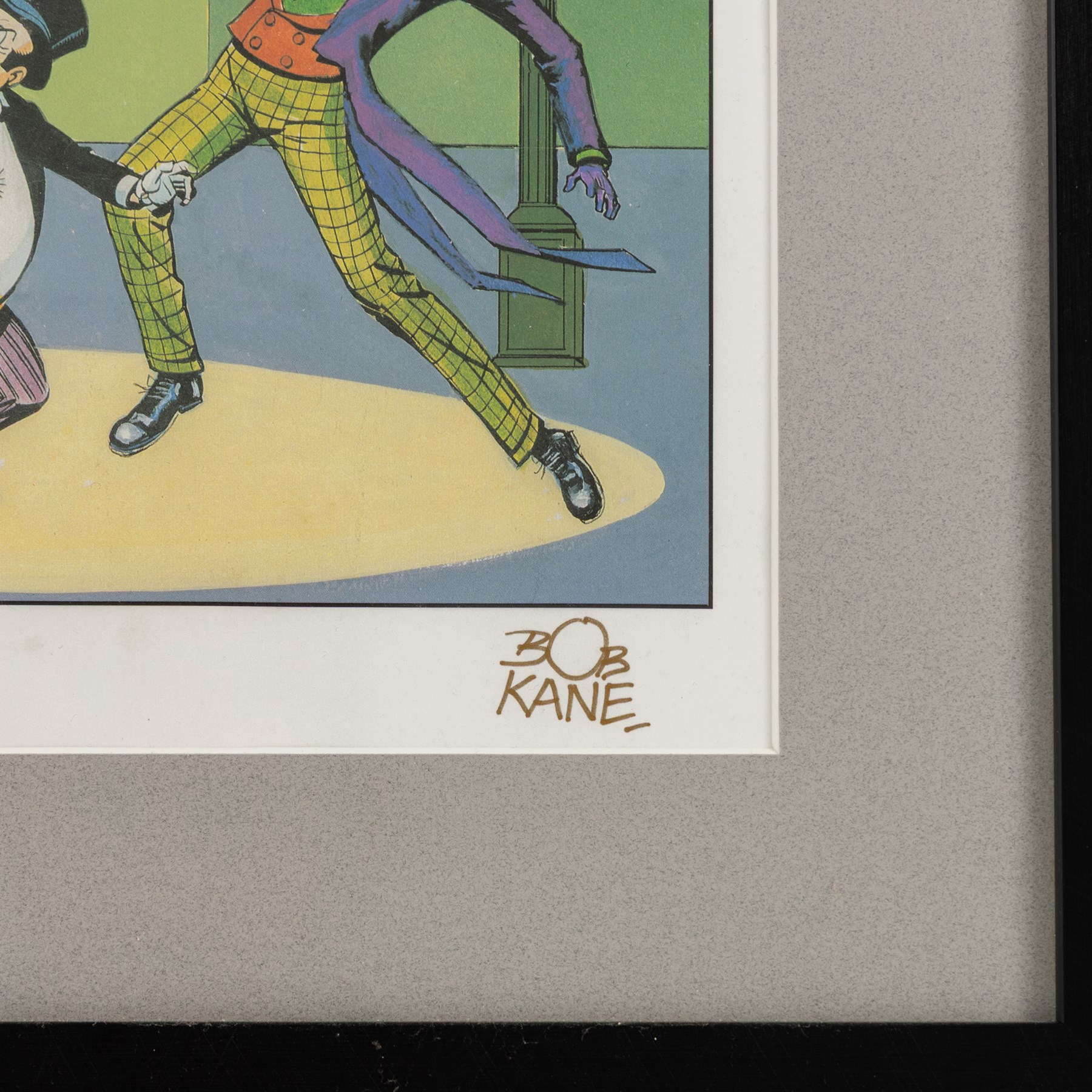 Two limited edition signed prints, comprising 'Batman: The Golden Years', signed to bottom right corner by Batman co-creator Bob Kane, printer's proof no. 87/100, released to commemorate Batman's 50th Anniversary and 'Superman: The Soaring Eagle', signed to bottom left by Jose Luis Garcia-Lopez, released to commemorate Superman's 50th Anniversary, artwork largest H50cm, W40cm, framed