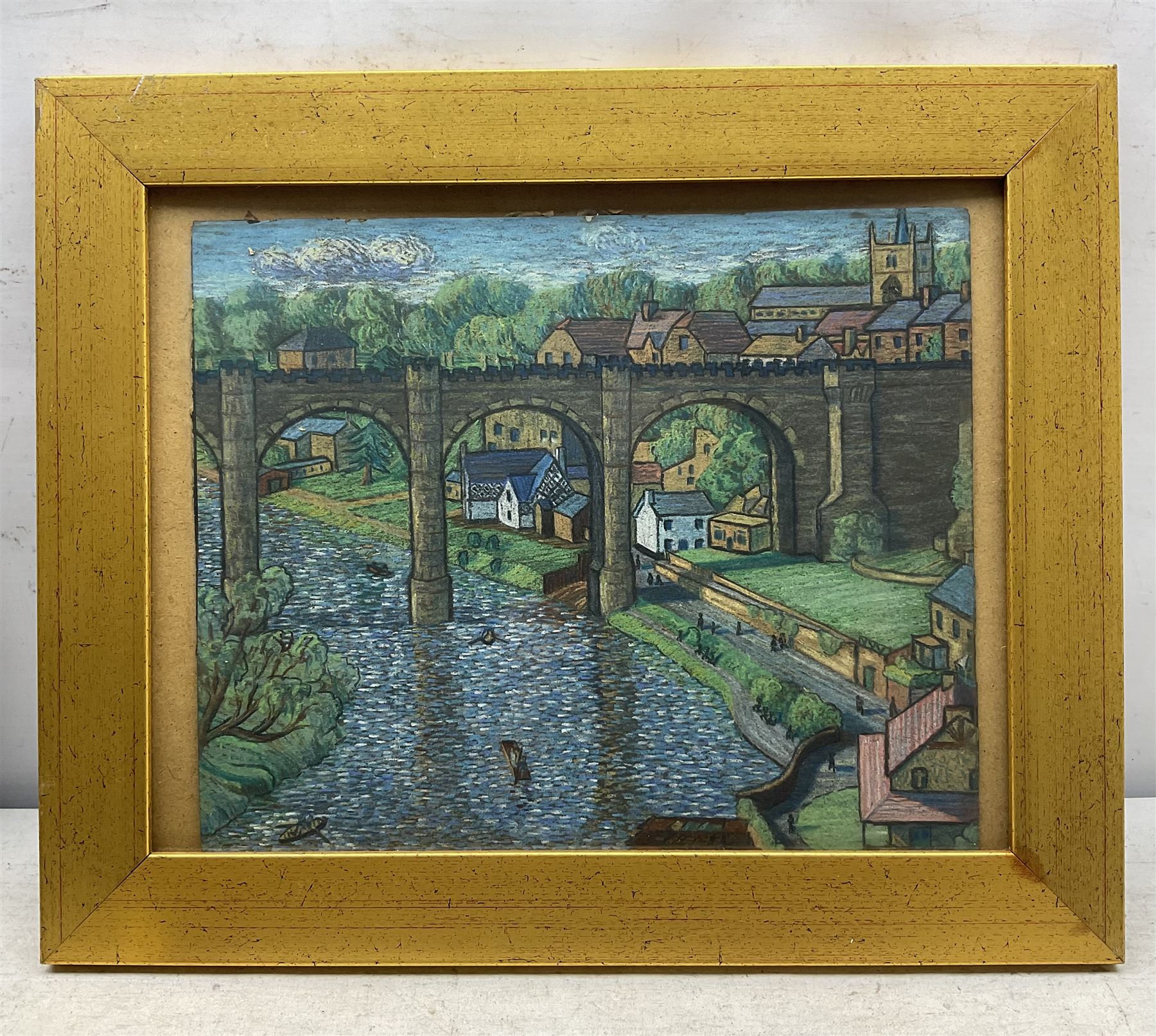 John Appleyard (British 1923-2016): Knaresborough, pastel unsigned 26cm x 32cm 
Provenance: Direct from the family of the artist