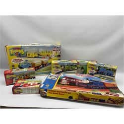 Thomas The Tank Engine and Friends - Hornby Thomas and Bertie Set 'The Great Race'; and Tomy Trains Set with five additional accessories; all boxed (7)