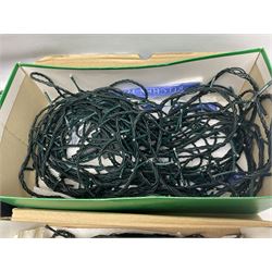 German Bleikristall decanter, set of six Stuart Crystal glasses, a Dartington Crystal decanter, christmas lights and a collection of pewter tankards, etc 