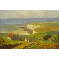 Richard Gay Somerset (British 1848-1928): Chalk Cliffs, oil on canvas indistinctly signed 30cm x 45cm