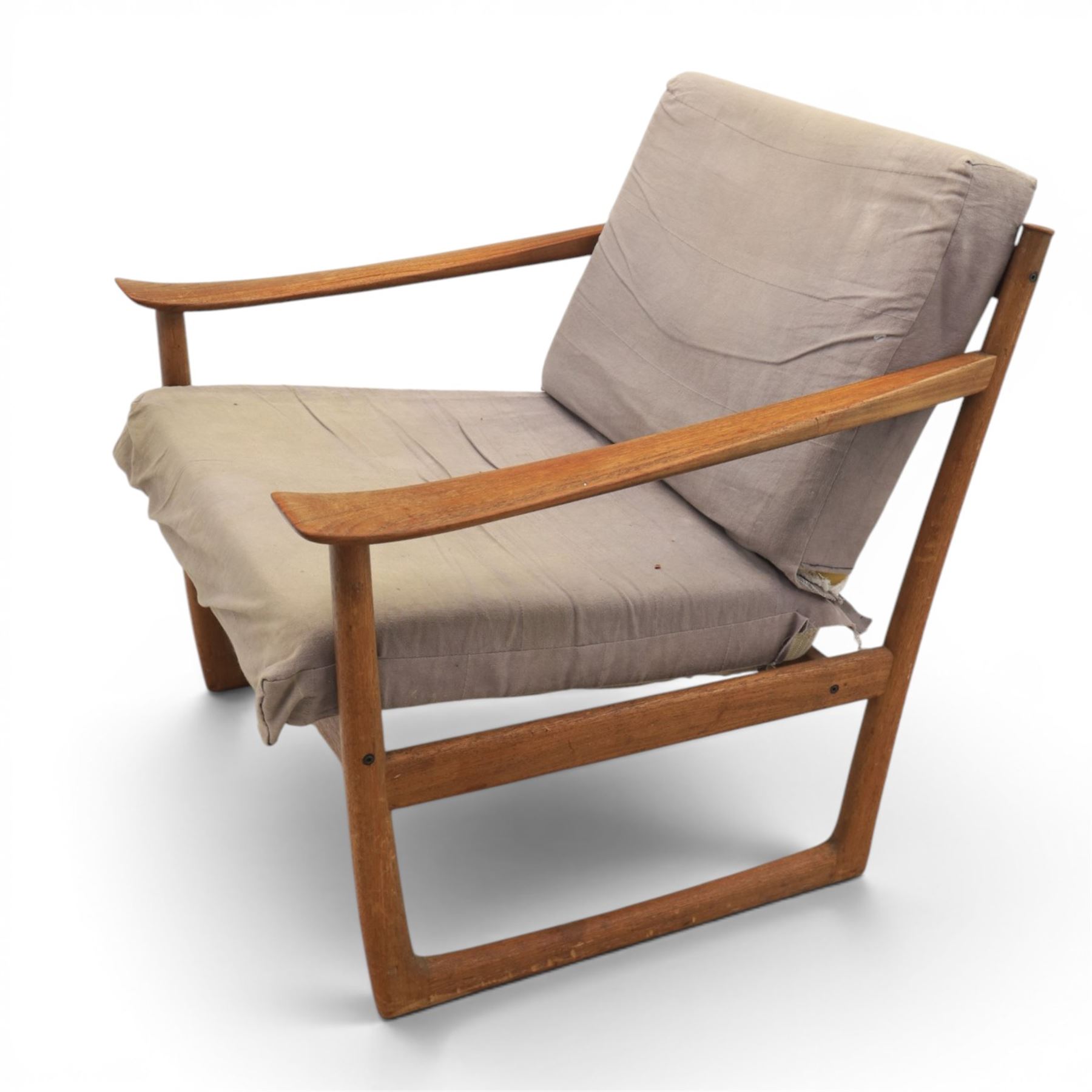 Peter Hvidt and Orla Mølgaard for France and Son - pair of mid-20th century model FD130 teak framed easy armchairs (2)