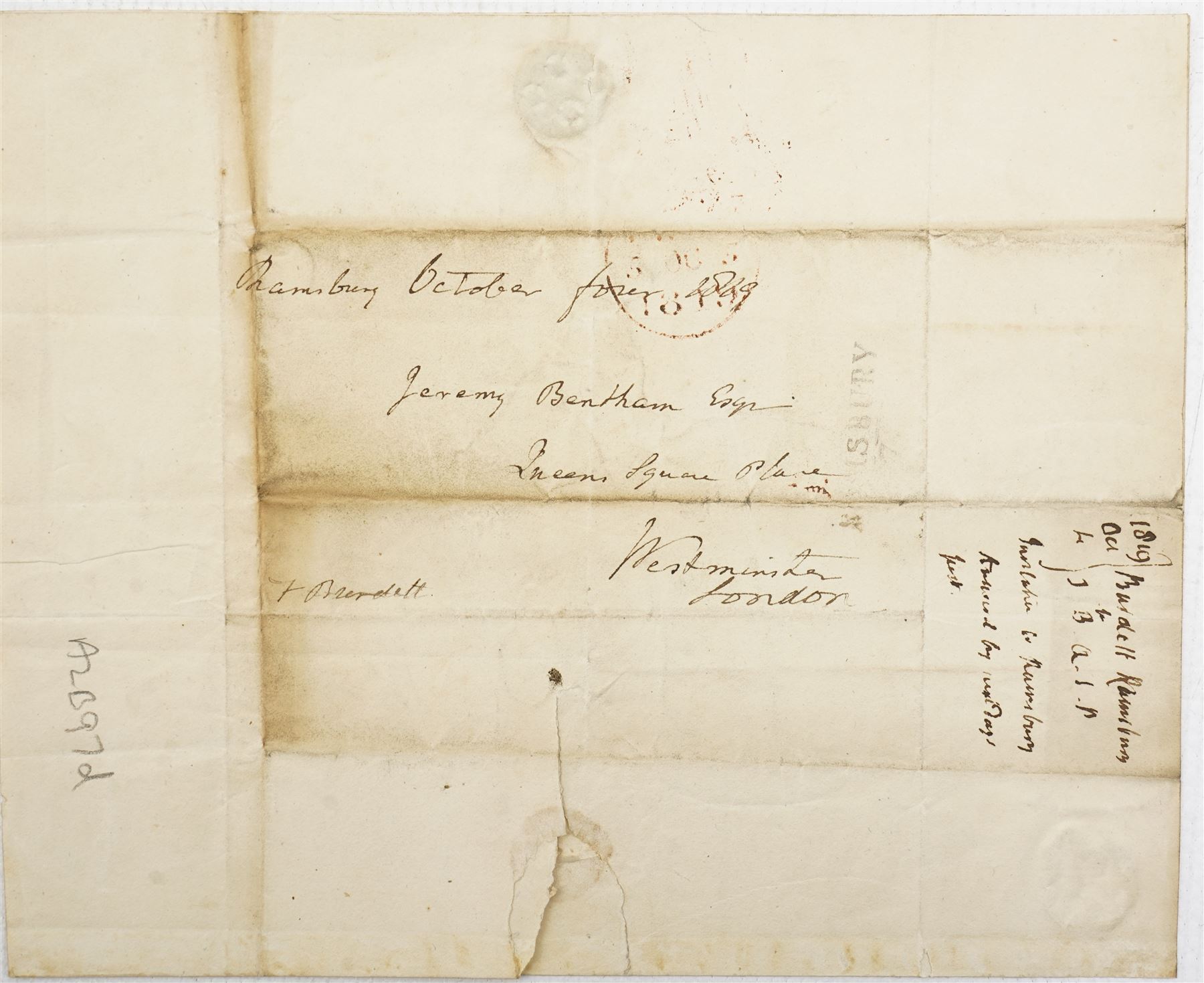 A folder of 19th and 20th century political ephemera including autographed letter by Thomas Cooper 1856, political author and proponent of Chartism for which he was imprisoned, letter from Sir Francis Burdett M.P. proponent of universal male suffrage, letters from the staff of LNWR offering to act as Special Constables in case of riots 1848, 'The Chartist's Riots at Newport 1839' second edition 1889, copy 'The Black Dwarf' 1969 and other items