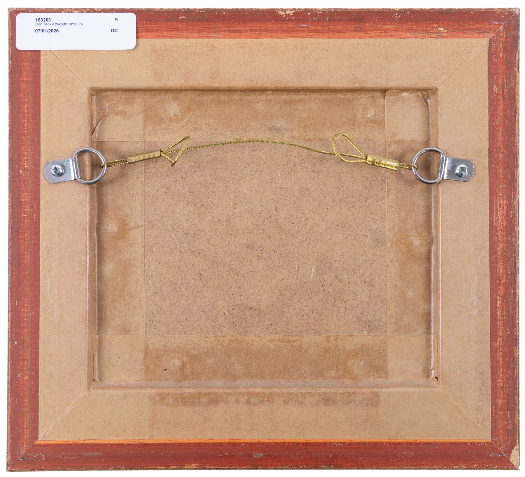 Don Micklethwaite (British 1936-): Scarborough Boats at Low Tide, oil on canvas board signed 13cm x 14.5cm 