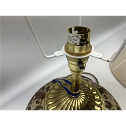 Rochamp Kashmir Kutani table lamp, with cream shade, excluding shade H32cm