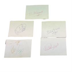 The Rolling Stones: set of five signatures - Mick Jagger, Keith Richards, Bill Wyman, Brian Jones and Charlie Watts 
