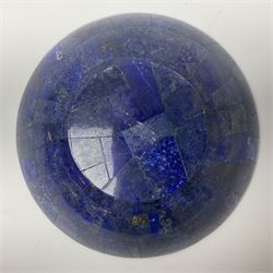 Lapis lazuli mosaic bowl, D15cm, H5cm