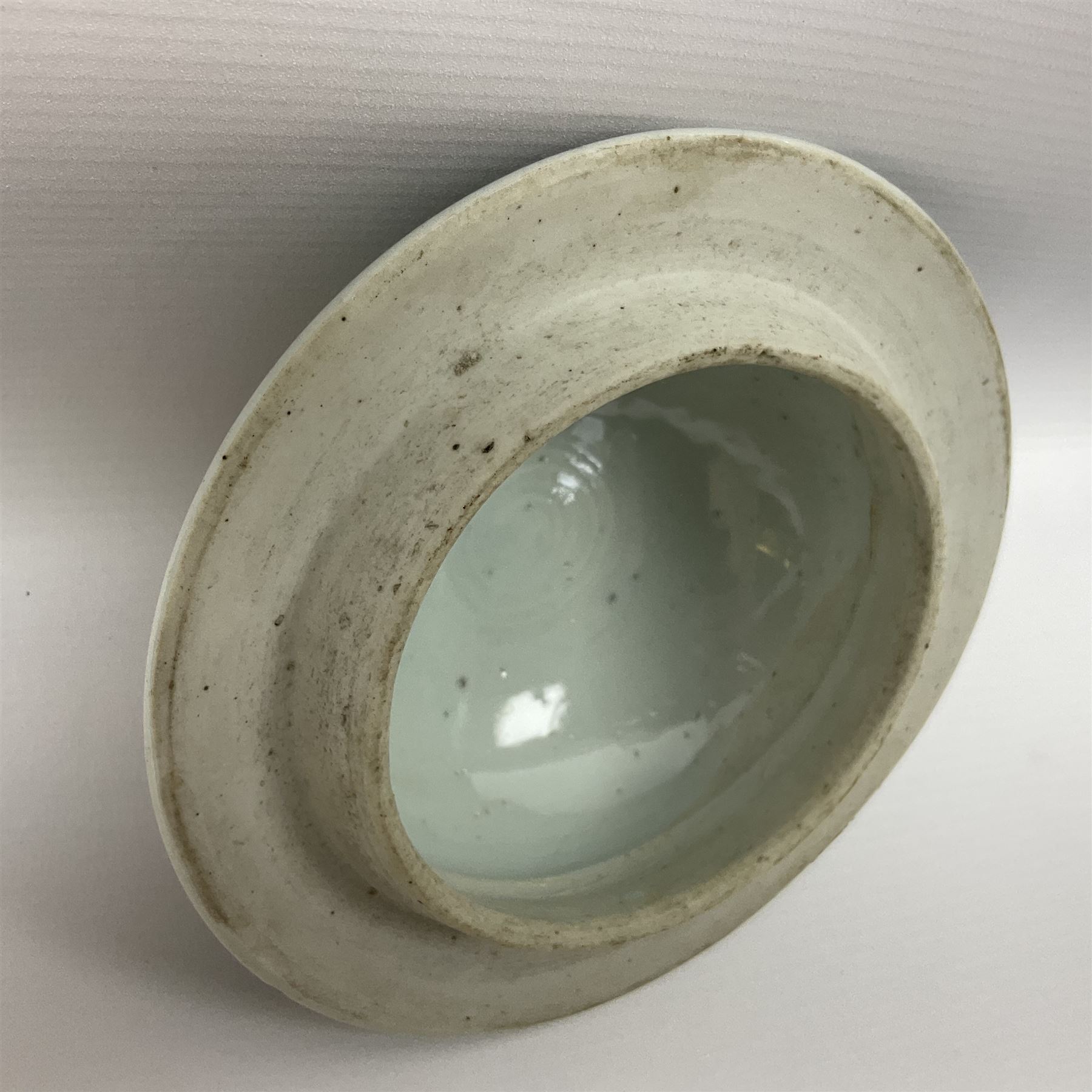 19th century Chinese Wucai vase and cover, decorated  with peacock on blue rockwork and other birds flying amongst tree peonies, H43cm