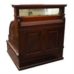 Late 19th Century American cash register in an inlaid walnut case by the National Cash Register Co. Dayton, Ohio USA, H48cm
