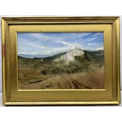 Bernard Walter Evans (British 1848-1922): 'Auribeau-sur-Siagne' France', watercolour and pencil signed, titled verso 34cm x 52cm