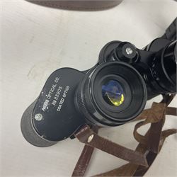 Pair of Asahi Pentax Prism binoculars, a pair of Dolland binoculars, other binoculars, including cased examples and a Miranda Pro 3 tripod