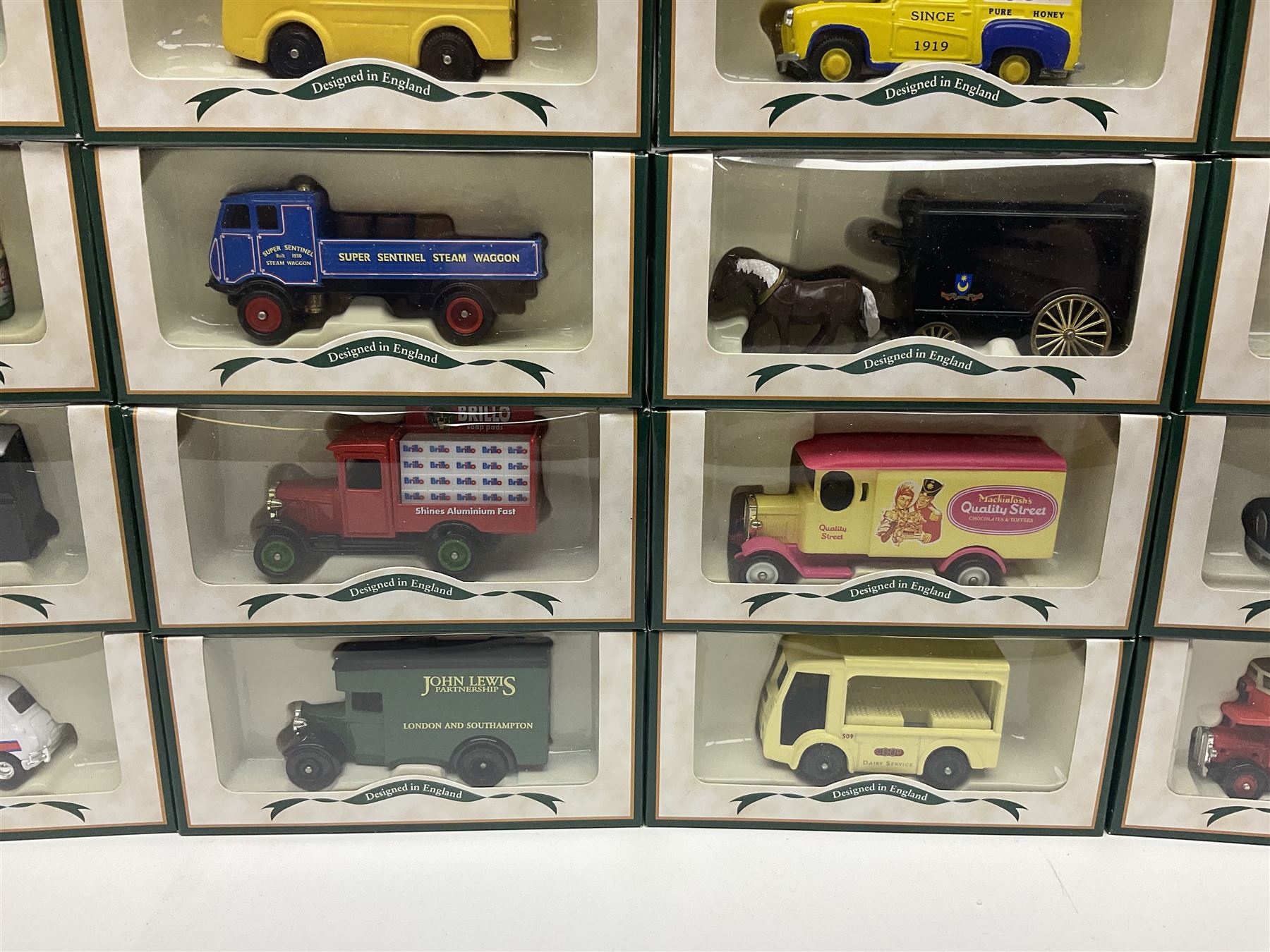 Fifty-nine Lledo Days Gone die-cast models, predominantly advertising/promotional vehicles; all boxed (59)