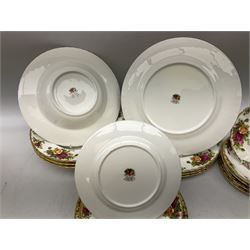 Royal Albert Old Country Roses tea and dinner wares, to include four dinner plates, four bowls, four side plates, two teacups and saucers
mugs of various sizes, teapot, hot water pot etc (43 pcs)