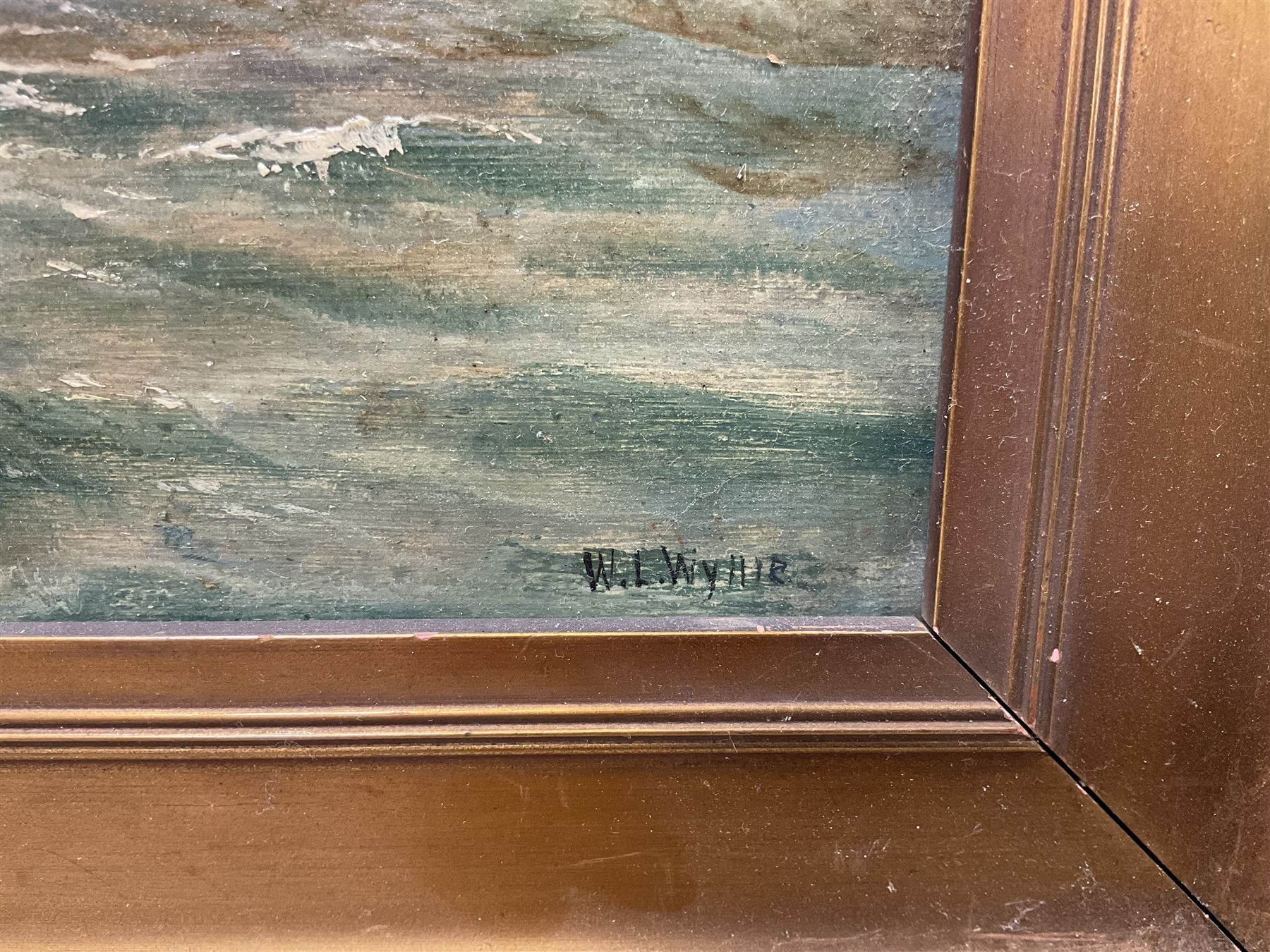 After William Lionel Wyllie (British 1851-1931): Shipping Scenes, pair oils on panel bearing signatures 21cm x 28cm (2)