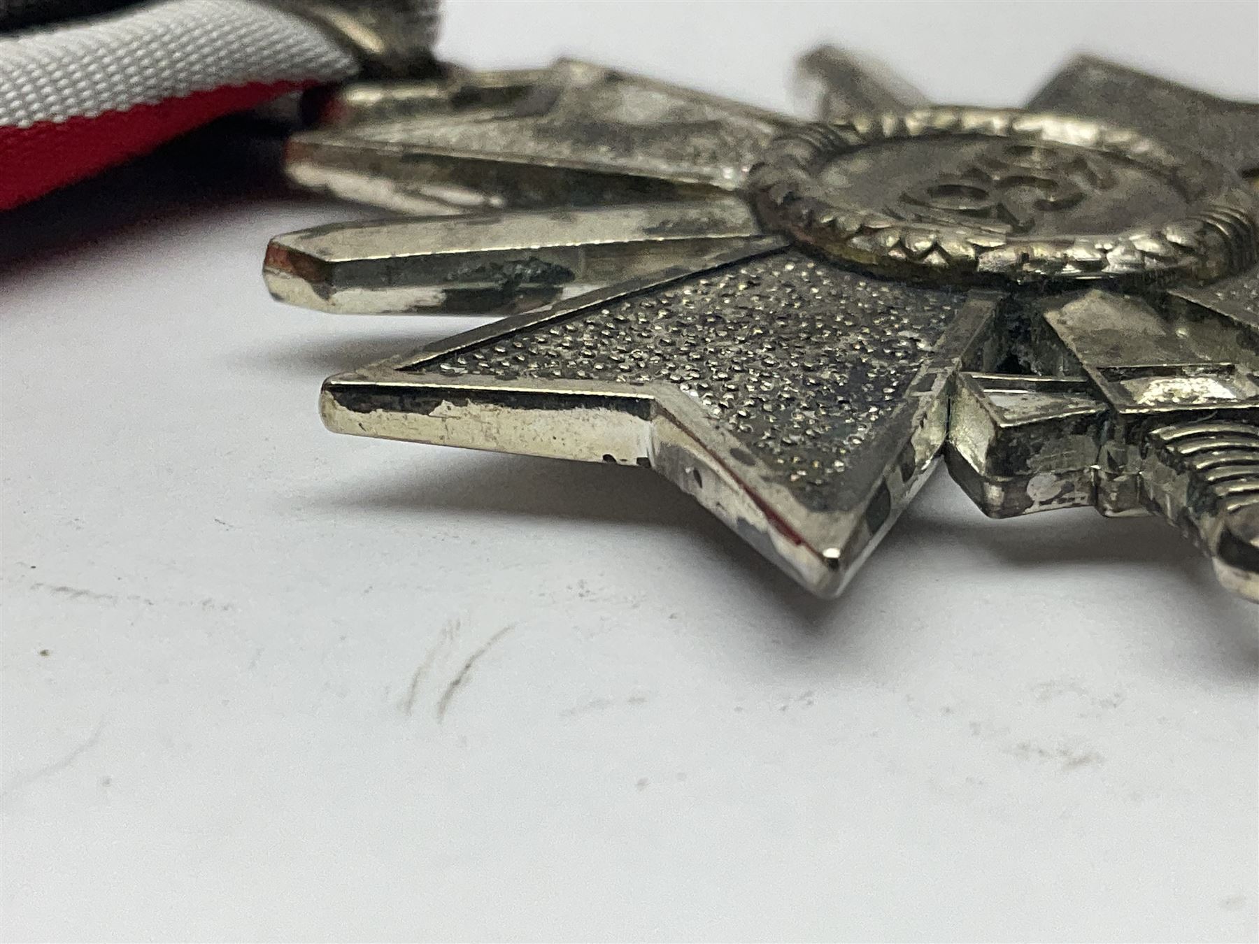 Four German awards c1957 - Knights Cross of the War Merit Cross, War Merit Cross 1st Class, Faithful Service Cross and Silver Wound badge (4)