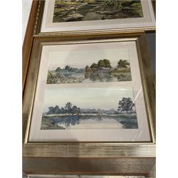 Collection of oil paintings and watercolours, various artists including Harry Emmett, JF Allen, VG Mitchell, B Sherne, Leslie Kersley, etc (12)