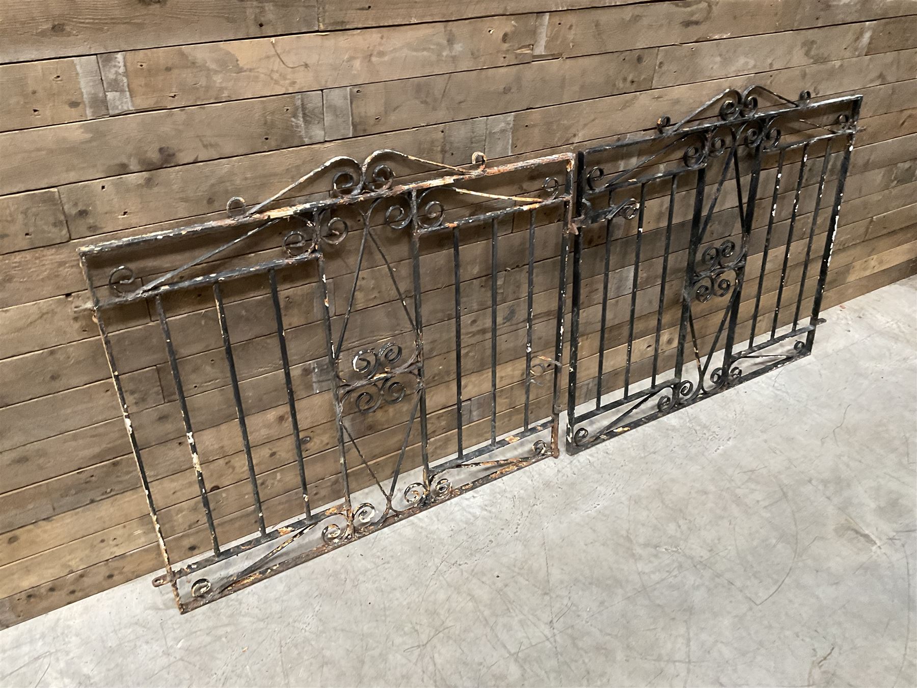Pair of wrought iron garden gates