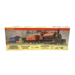 Hornby '00' gauge - City Industrial set with Furness Railway 0-4-0 saddle tank locomotive No.33 and four wagons, boxed 