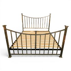 And So To Bed - 'Sage' 6ft super king bed in nickel chrome with slatted base 