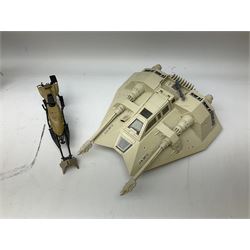 Star Wars - thirteen early 1980s vehicles/equipment including X-Wing Fighter; Snowspeeder; Slave 1 (Boba Fett's Spaceship); Scout Walker C7; Mobile Laser Cannon; Tripod Laser Cannon; Speeder Bike; Radar laser Cannon; two Vehicle Maintenance Energisers etc; all unboxed (13)