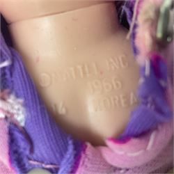 Pelham Puppet - Tyrolean Girl in yellow box; three 'A' Team action figures; clockwork plastic Mickey Mouse figure; and seven various fashion dolls (12)