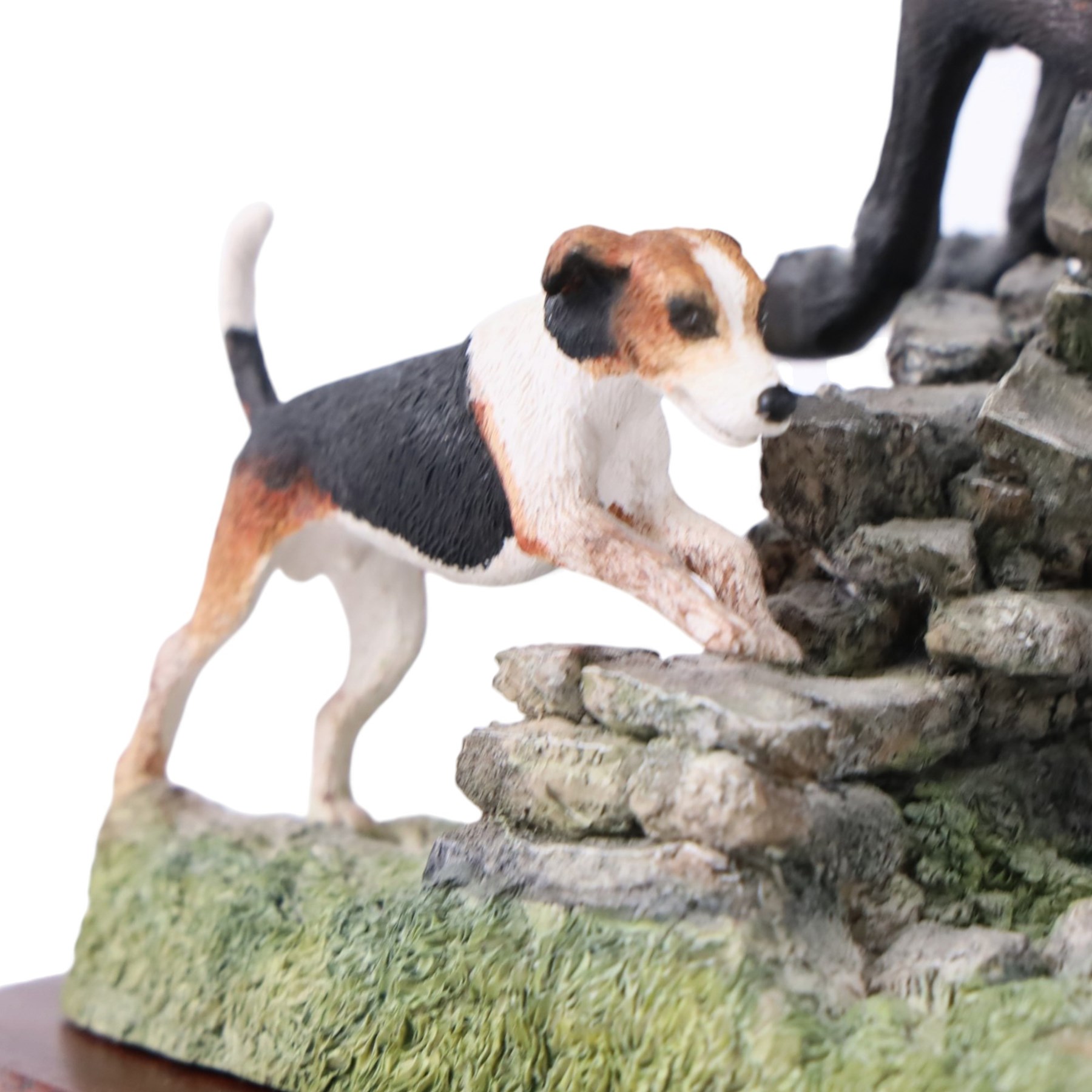 Two Border Fine Arts figures, A Day with Hounds, with certificate limited edition 658/1500, and So Close Yet....! limited edition 387/750