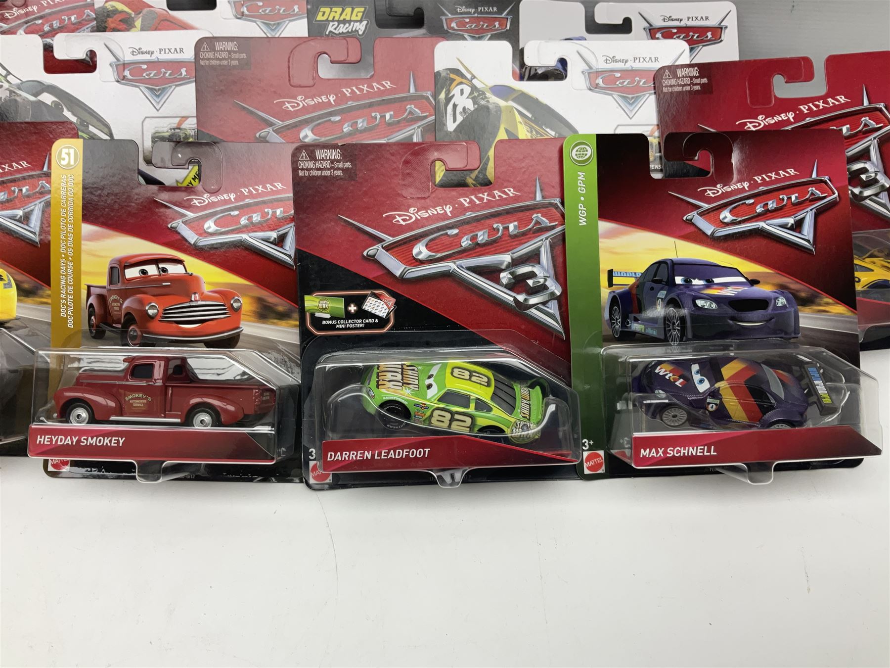 Disney Pixar 'Cars' - thirty-four Mattel carded die-cast models; all in unopened blister packs (34)