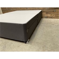 Double divan bed base with two storage drawers