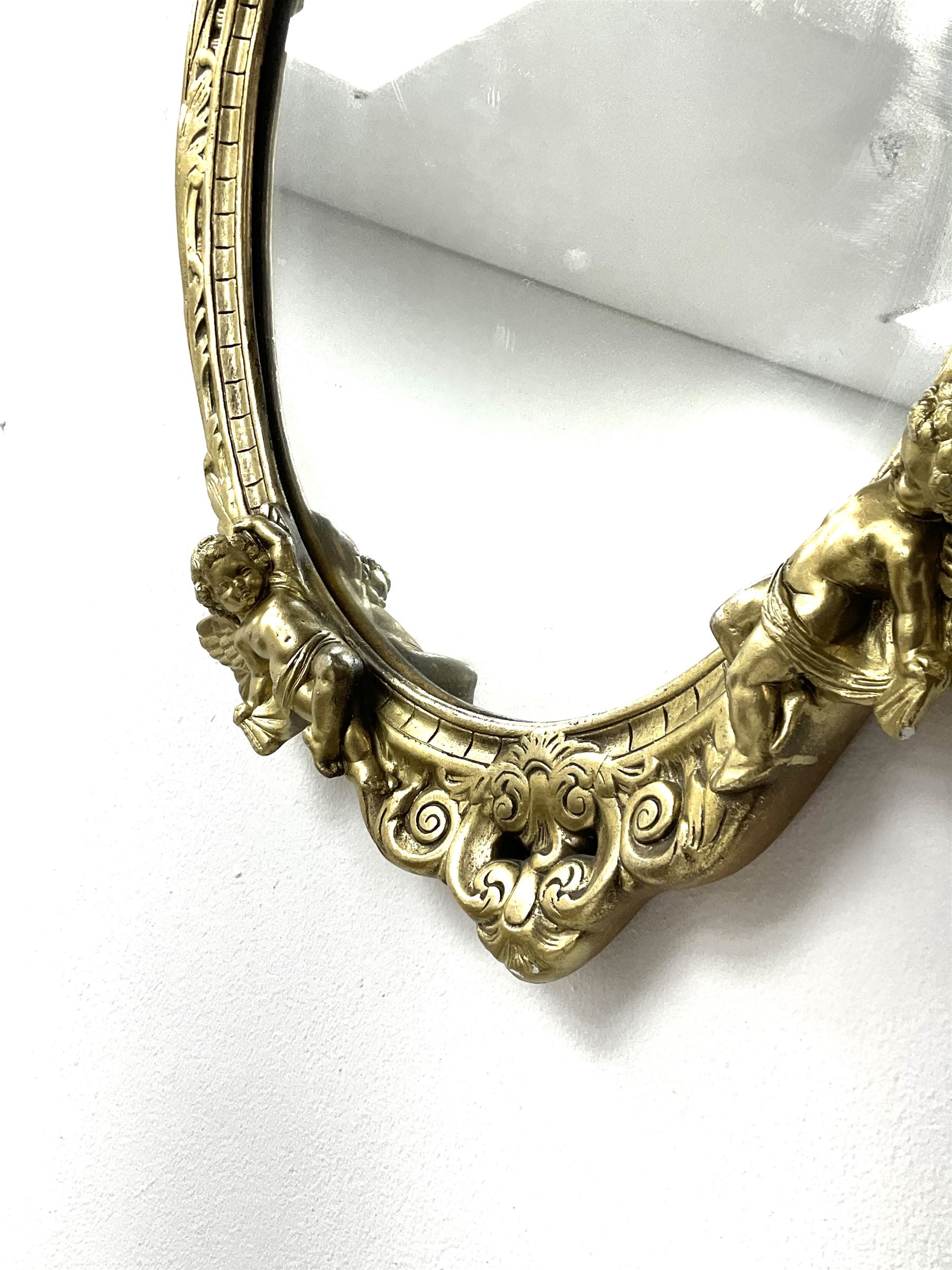 Ornate gilt framed oval mirror The Furnishings Sale Furniture